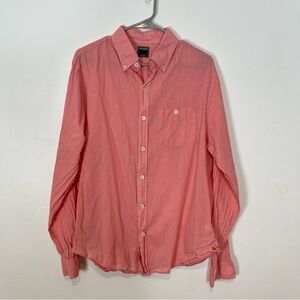 Todd Snyder Men’s Light Weight Button Down Shirt Red Large